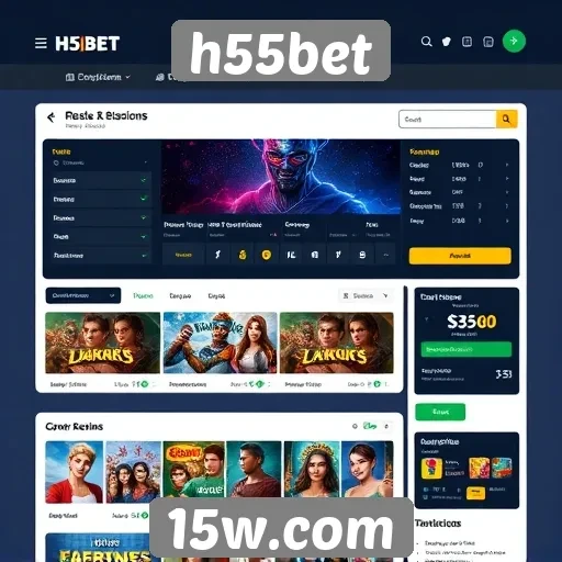 Interface do usuário do h55bet é intuitiva